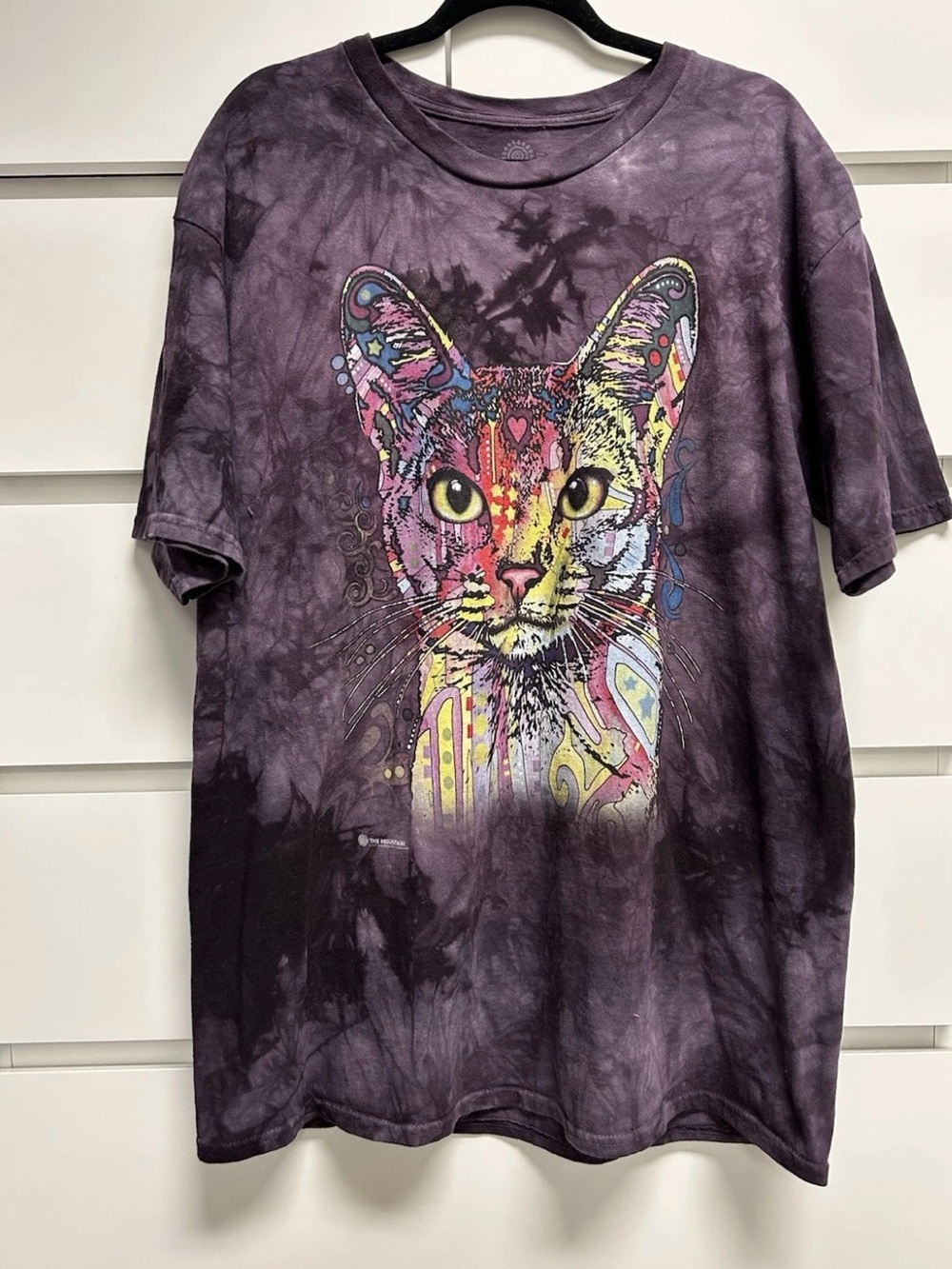 The Mountain Purple Tie-Dye Cat Graphic Tee